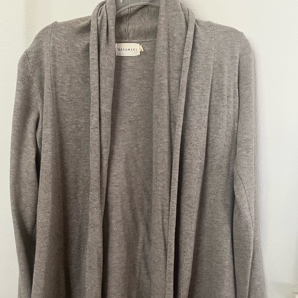 Dreamers Oatmeal Soft Long Sleeve Open Cardigan